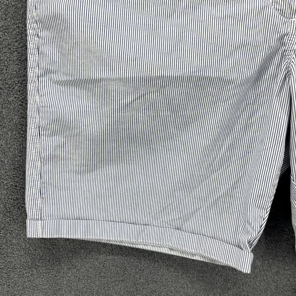 M&S‎ shorts womens 18 blue white stripe Chino cotton blend - Picture 4 of 15
